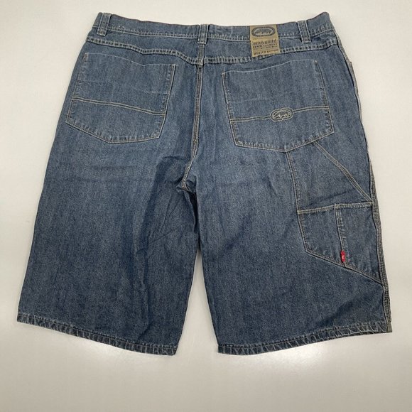 Ecko Unlimited Other - Vtg Y2K ECKO UNLTD Baggy Jean Shorts JNCO Style Denim Men’s Size 42 Big …